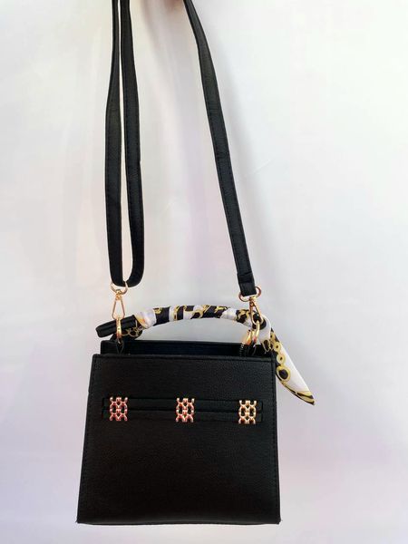 Женская сумка через плече черная 208-1 фото